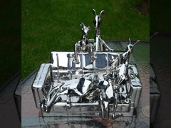 Mirror Polished Stainless Steel Cartoon Figure Decorative Sculpture