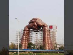 31 M Height Bronze Hand Sculpture Etiquette Door Monument Sculpture