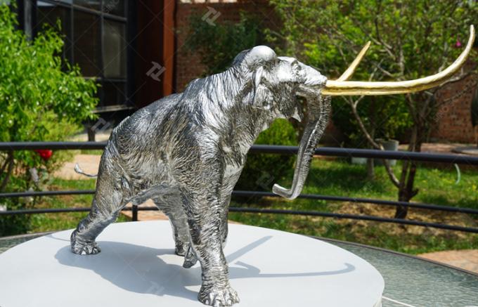 Electrolysis Effect Stainless Steel Howling Elephant Sculpture for collection 0