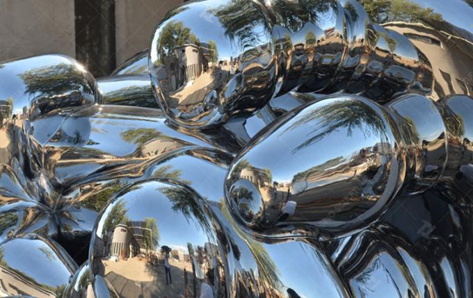 3M High Mirror Polished Stainless Steel Falling Stone Artwork 0