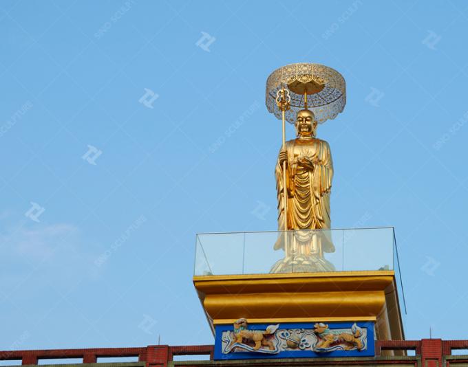 4.5M High Big Buddha Statue Outdoor Large Customized Gold Leaf Finish 0