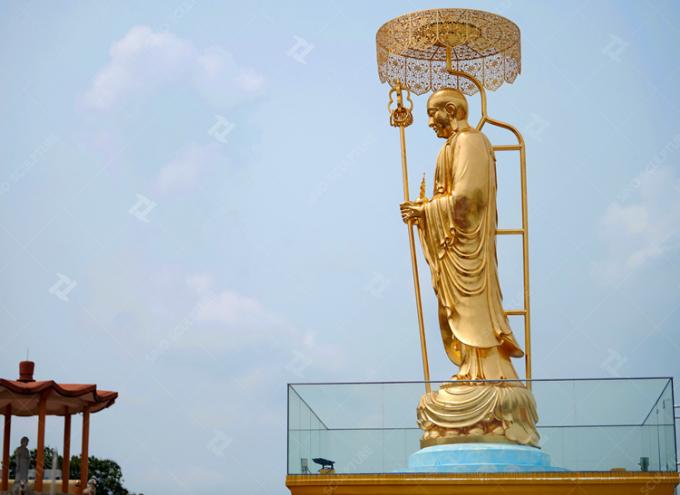 4.5M High Big Buddha Statue Outdoor Large Customized Gold Leaf Finish 1
