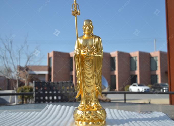 30CM High Casting Bronze Buddha Statue Large Size 	Gold leaf Finish 1