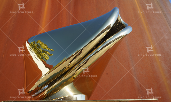 The completion of the Gold Plating of the Steel Art Chair Sculpture
