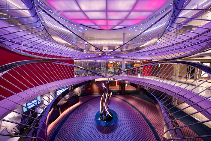 Stainless steel Atrium sculpture finished installation work 