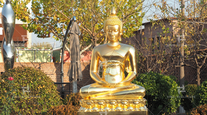The Completion of the Gilded Bronze Sakyamuni Buddha Statue in Sino Sculpture´s foundry