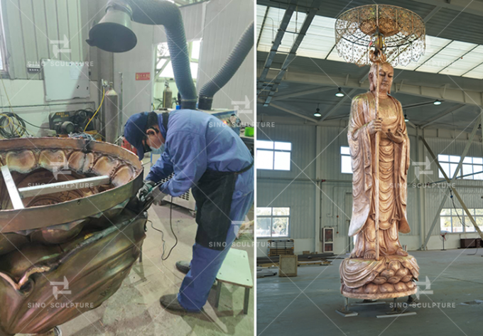 Casting Bronze Large Outdoor Buddha Statue , Buddha Bronze Sculpture In Singapore 1