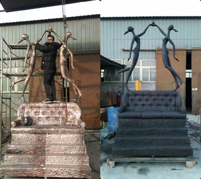 Contemporary Bronze Sculpture Outdoor Decoration For Girls School 1