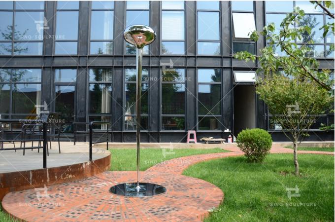 Mirror Steel Contemporary Sculpture, Drip By Richard Hudson 1