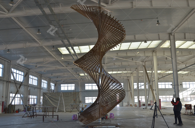 Painted Stainless Steel Atrium Sculpture For A Giant Cruise Ship In Italy 1