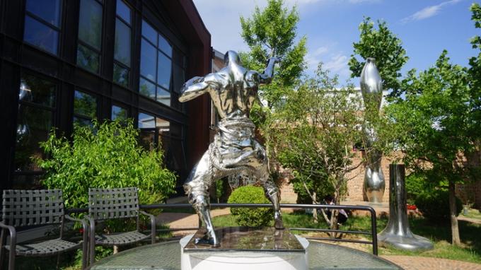 Lost Wax Casting Chinese Ancient Warrior in Stainless Steel Sculpture for Art Collection 1