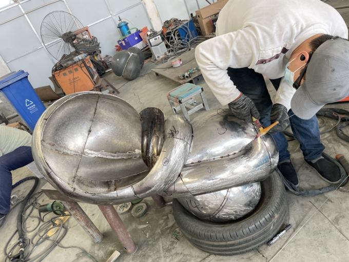 Mirror Polished Steel Twisted Sculpture From Sculptor Richard Hudson 1