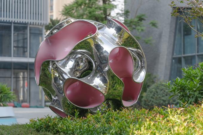 Beautiful Flower Shape Stainless Steel Sculpture for Outdoor Decoration 2