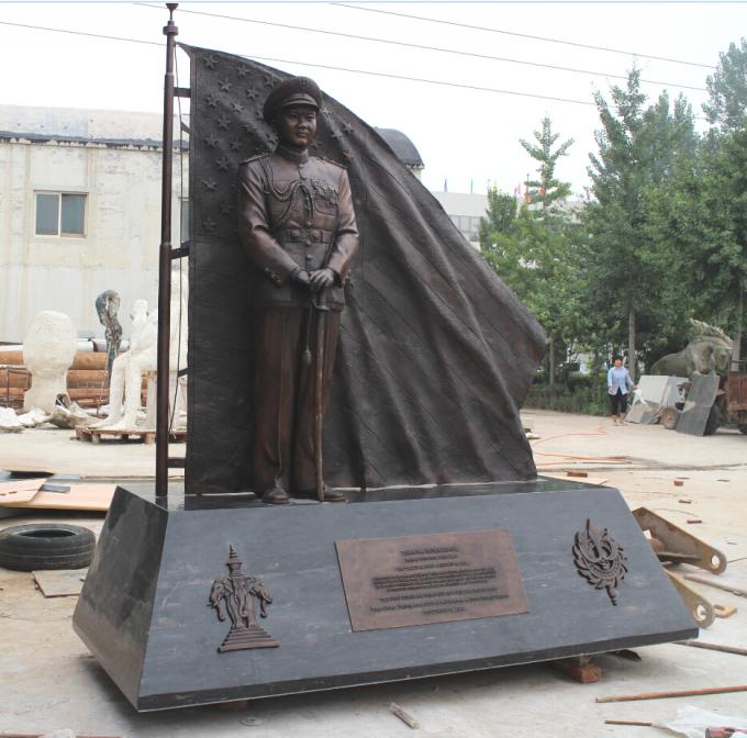 H2.5m Bronze Military Figures Customized Lost Wax Casting Bronze Monuments 1