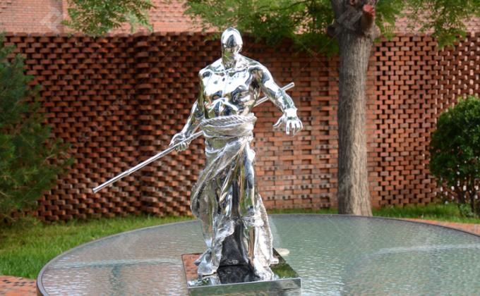 Cast Stainless Steel Chinese Warrior Sculpture Mirror Polished For Collection 0