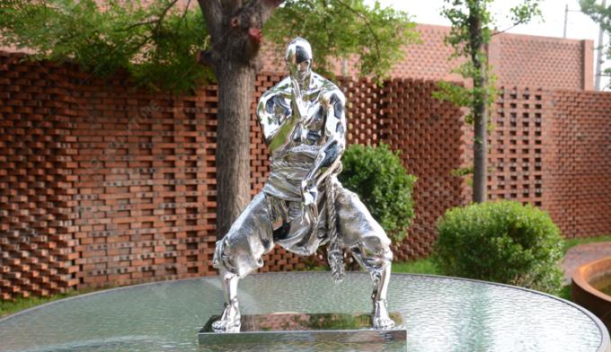 Modern Stainless Steel Statue Mirror Polished Cast China Warrior Statues 0