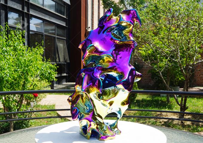 Colorful Electro Plating Contemporary Metal Sculpture  For Decoration 0