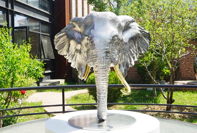 Collection Metal Cast Sculpture , Contemporary Large Metal Elephant Statue 0