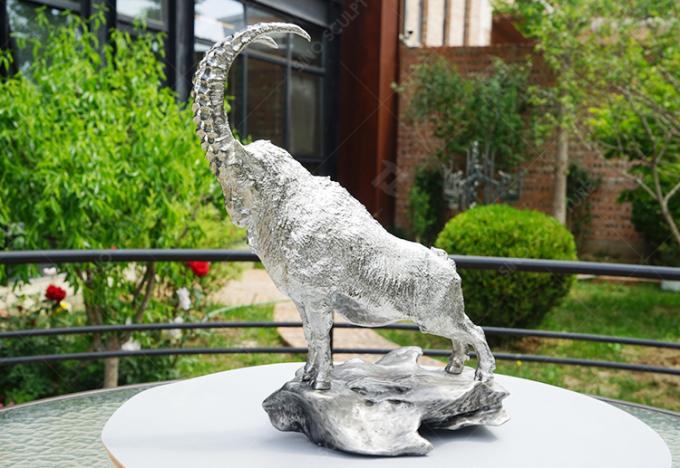 Contemporary Metal Garden Sculptures  , Metal Goat Statue For Outdoor Decoration 0