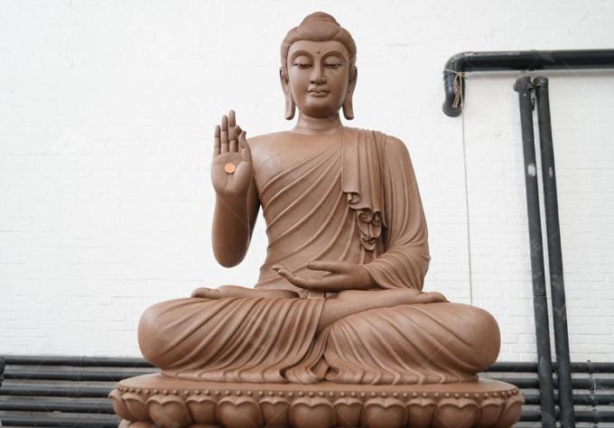 Hand Forged Large Bronze Buddha Statue Gilded Surface For Temple 0