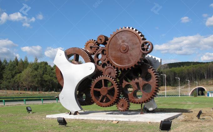 Contemporary Outdoor Patina Steel Art Sculpture For Decoration 1