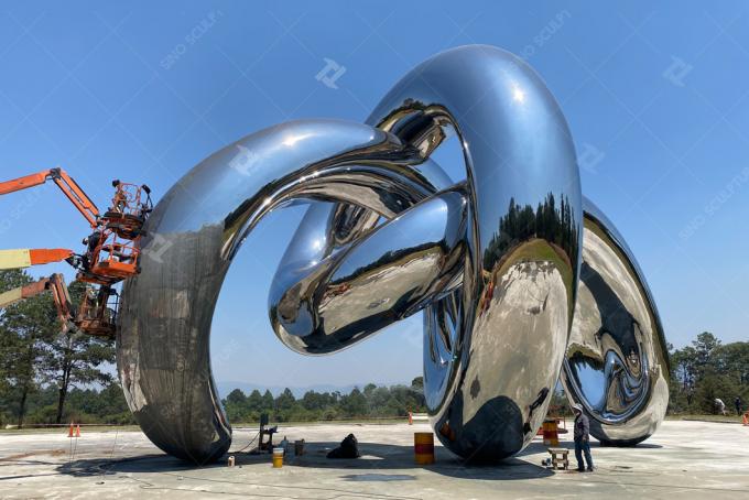 Large Outdoor Stainless Steel Sculpture With Highly Mirror Polished Finish 0