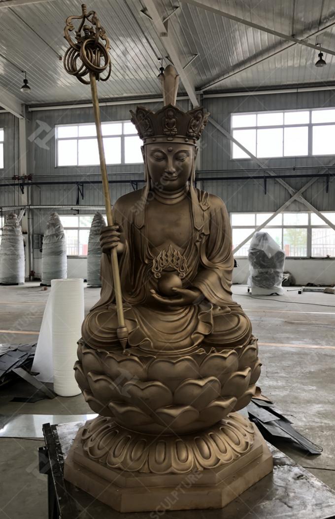 Bronze and Gold Leaf Ksitigarbha Bodhisattva 0