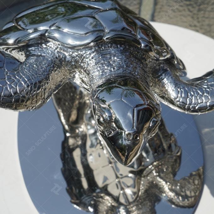 Mirror Polishing Stainless Steel Turtle Sculpture 1