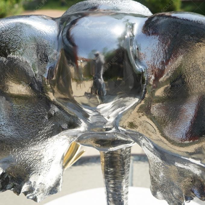 Custom Stainless Steel Cast Elephant Head Sculpture for Wholesale 0