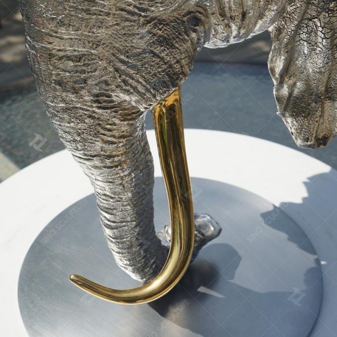 Custom Stainless Steel Cast Elephant Head Sculpture for Wholesale 1