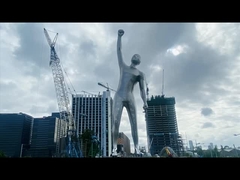 55.5M Hoog gepersonaliseerde geperforeerde metaalsculpturen, hedendaagse staalsculpturen