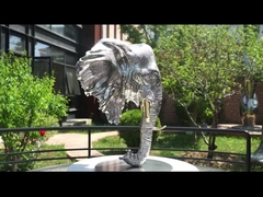 Escultura de tigre de acero inoxidable de acero inoxidable pulido en espejo