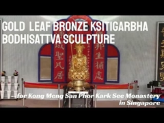 Ksitigarbha Bodhisattva van Brons en Goud
