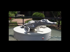 Gegooid gepolijst roestvrij staal krokodil versiering sculptuur