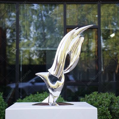 quality  30cm Mirror Stainless Steel Sculpture Artwork For Garden factory
